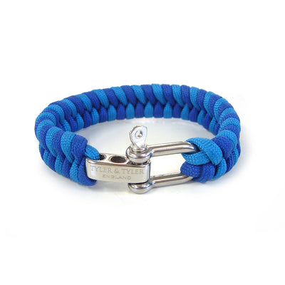 TYLER & TYLER Men’s Bracelet Zig Zag Blue and Light Blue