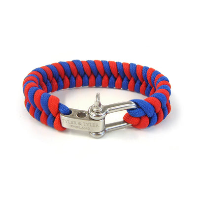 TYLER & TYLER Men’s Bracelet Zig Zag Red and Blue