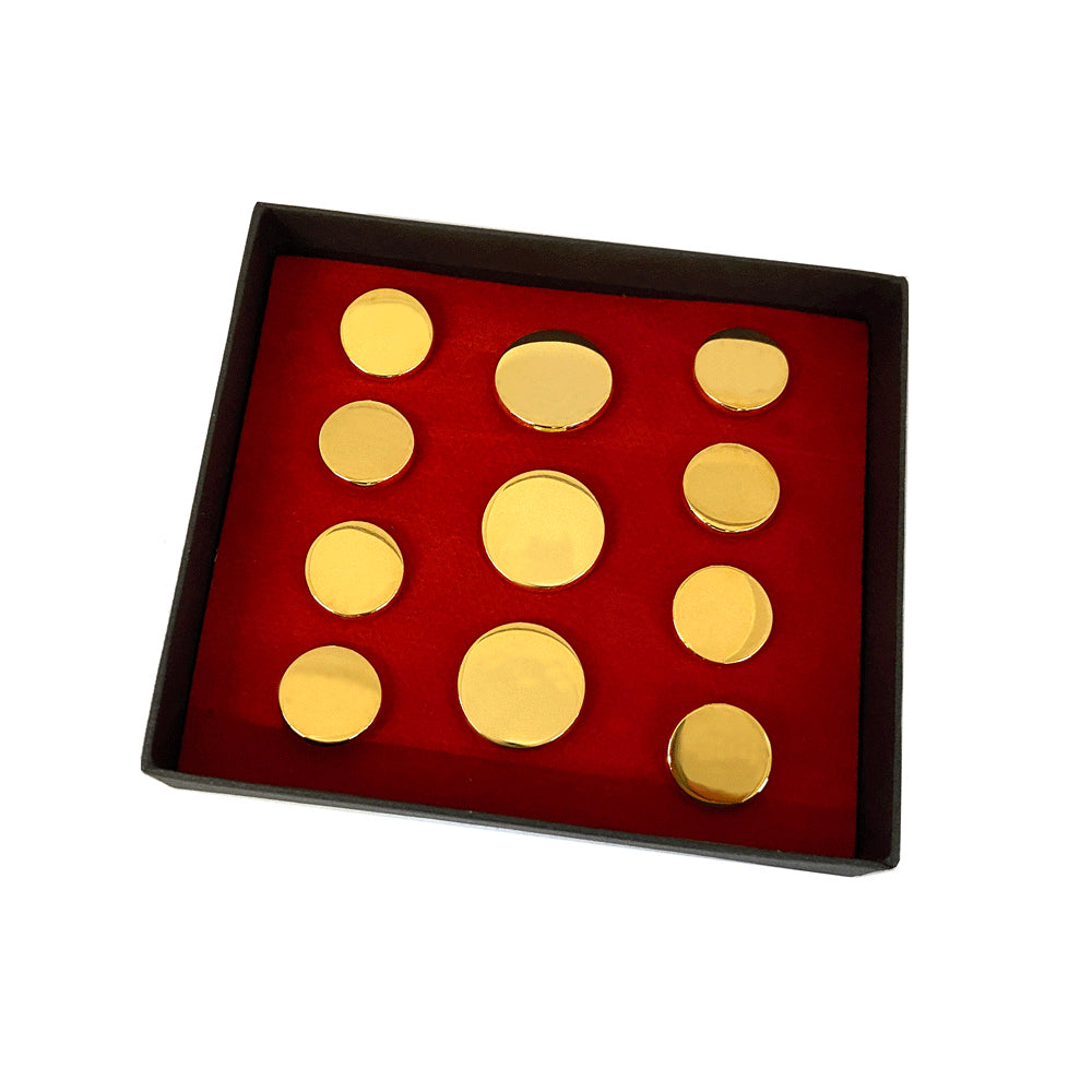 Single Breasted Button Set, Gold