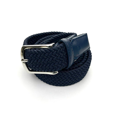 TYLER & TYLER Navy Woven Belt