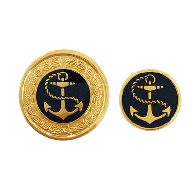 TYLER & TYLER Blazer Buttons Anchor Enamel Large and Small