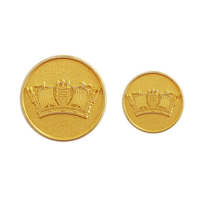 TYLER & TYLER Blazer Buttons Naval Coronet Large and Small