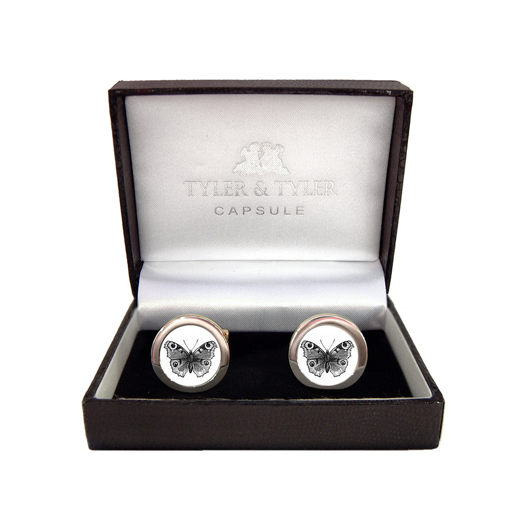 Peacock - silver cufflinks popular