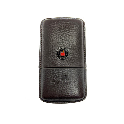 TYLER & TYLER Luxury Leather Cigar Case Negroni Time Anytime Closed