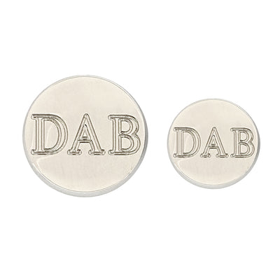 TYLER & TYLER Personalised Blazer Buttons Silver Finish Large and Small Roman Font