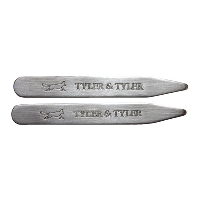TYLER & TYLER Stainless Steel Collar Stays Fox