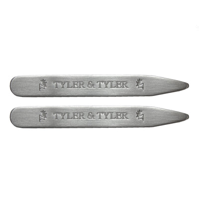 TYLER & TYLER Stainless Steel Collar Stays Rutting Stags